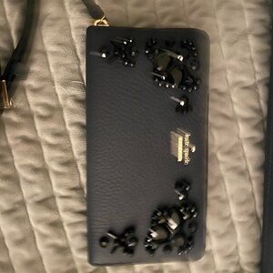Kate Spade Black Embellished Wallet
